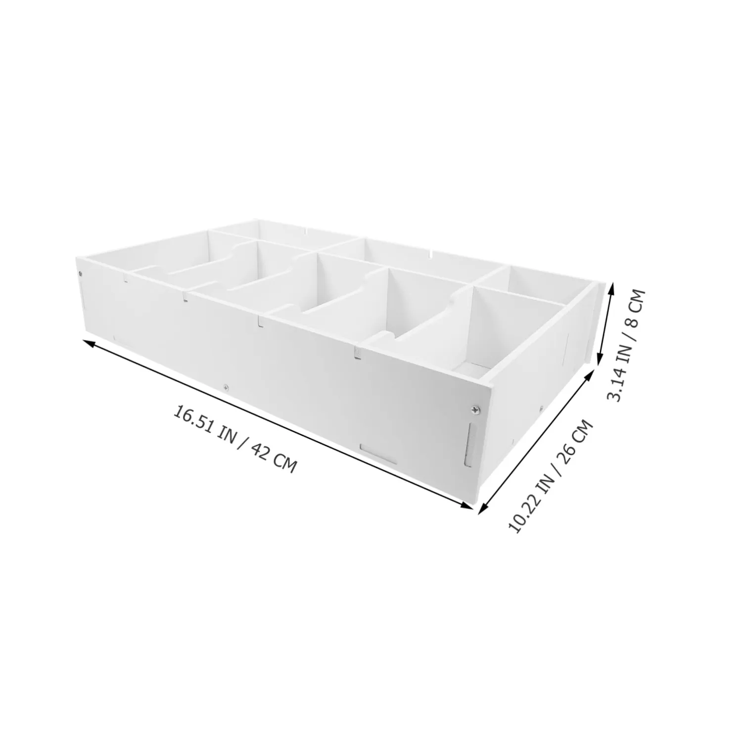 Angoily organizer contanti PVC vassoio cassa multiuso bianco