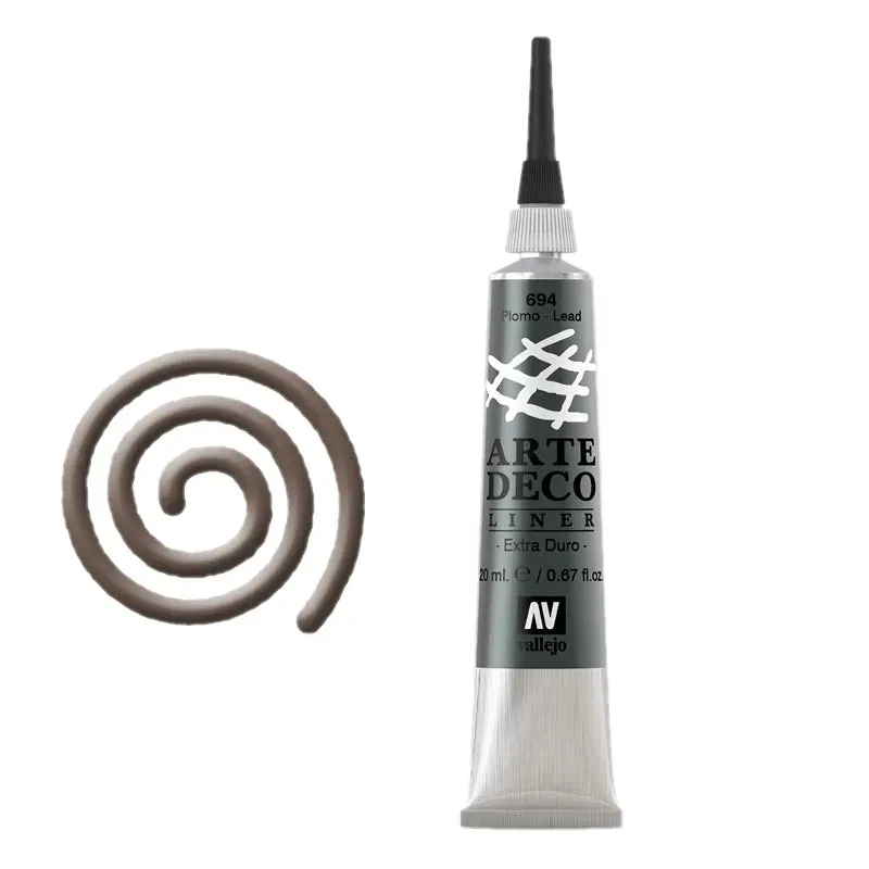 Vallejo Artedeco Liner 694 colore contour piombo per vetro