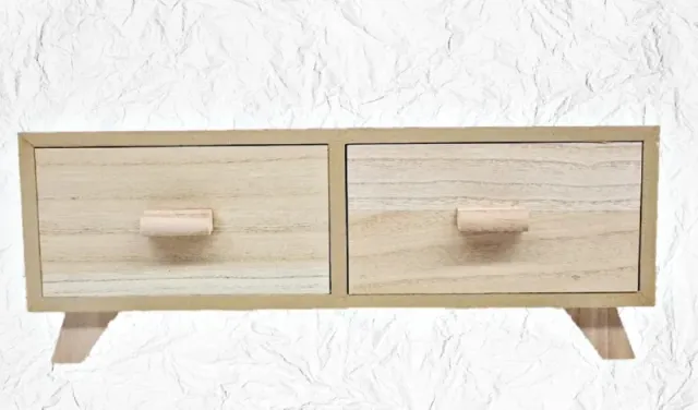 Deco Foam LG87814 mini comodino legno 2 cassetti 53 cm
