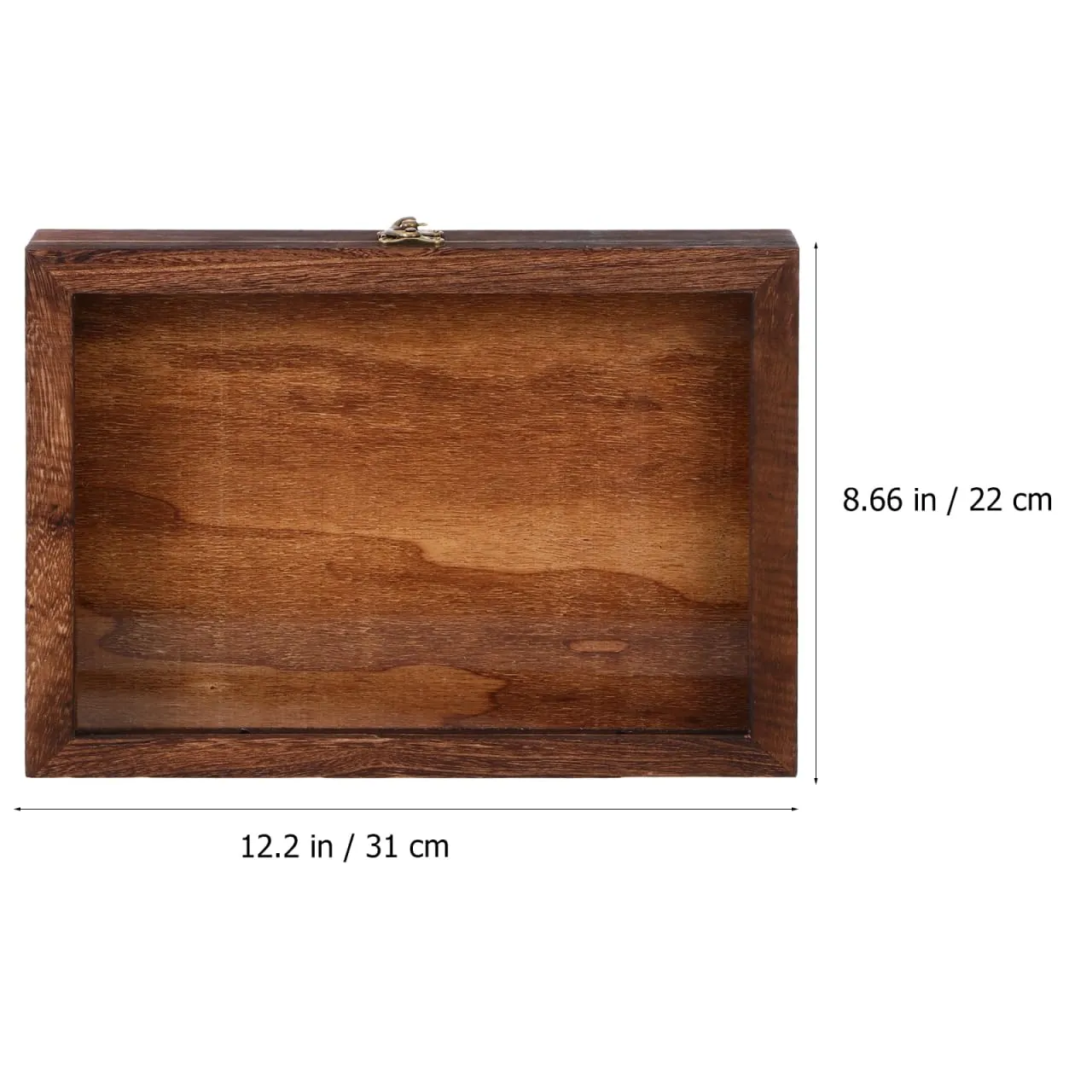 Angoily vetrina scatola collezione legno 31x22 cm coperchio vetro