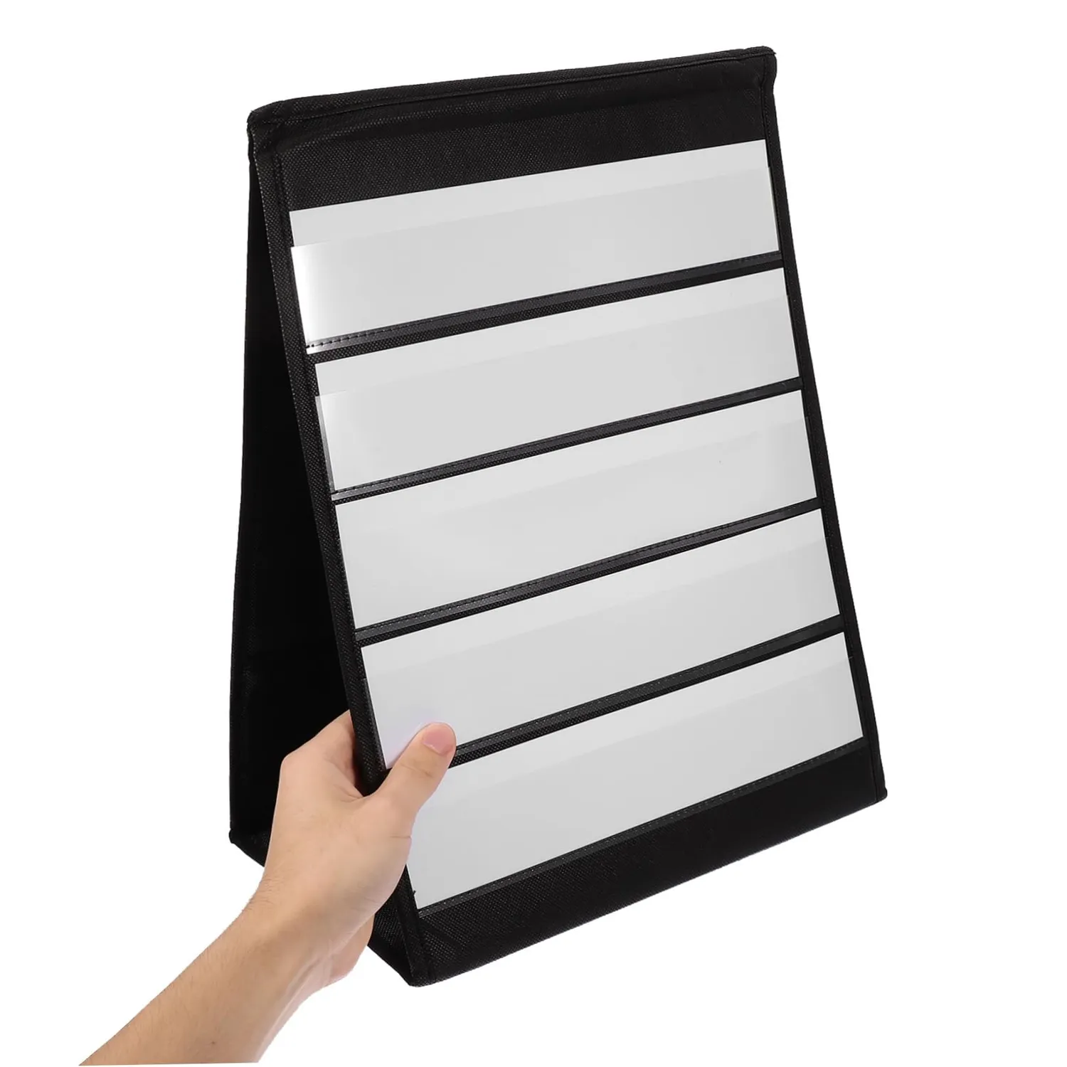 Angoily Espositore Triangolare Nero Cartoline 43x32x20 cm