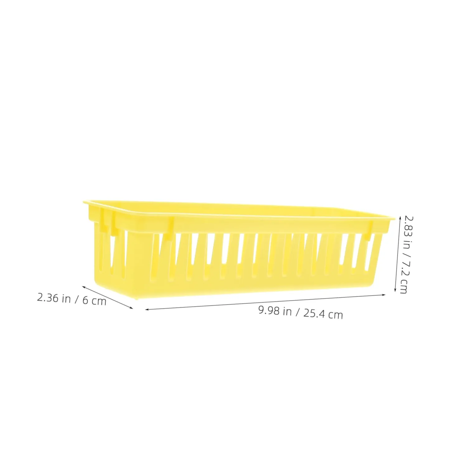 Angoily Cestino portamatite in plastica giallo salvaspazio