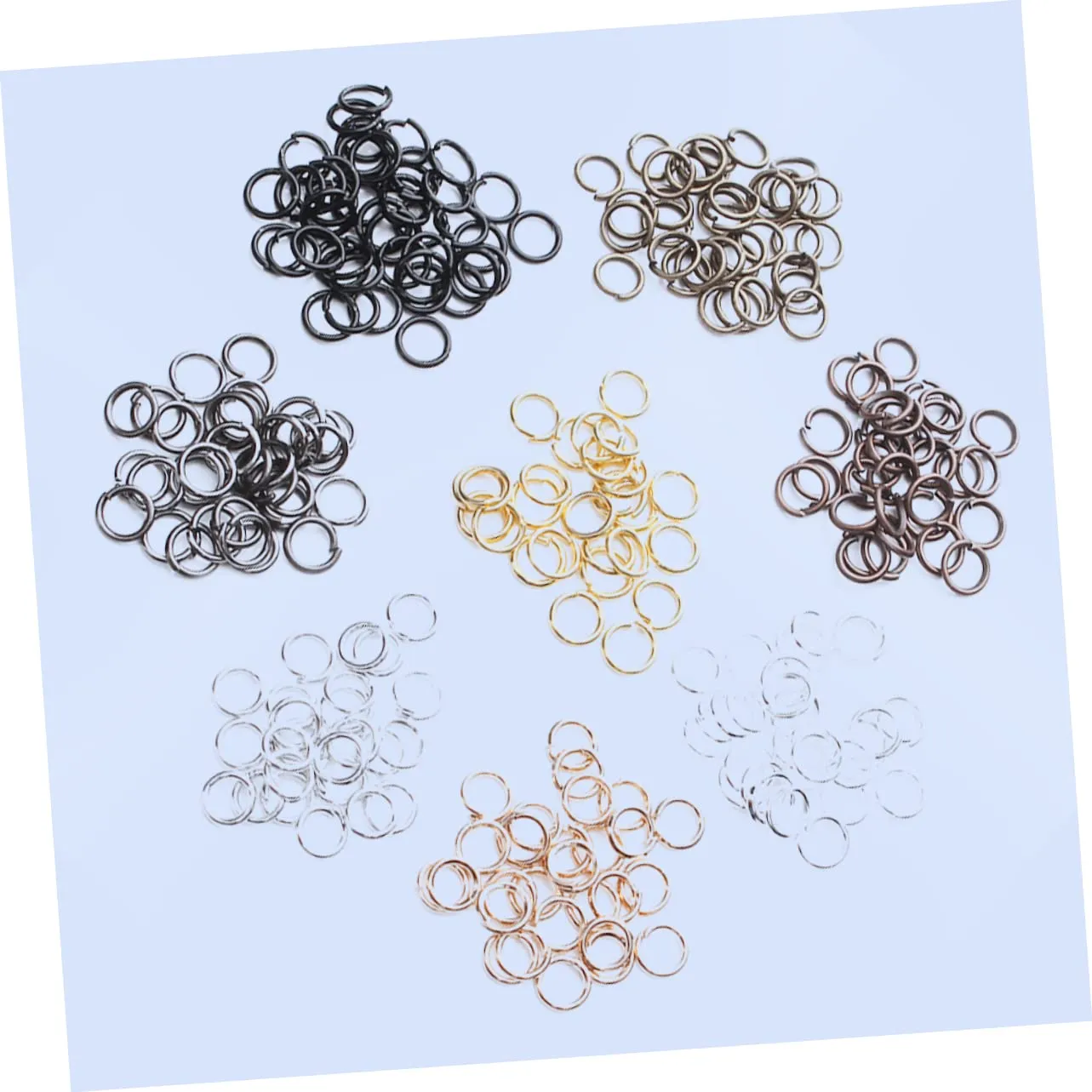 Angoily anellini metallo aperti 14mm 180 pezzi argento