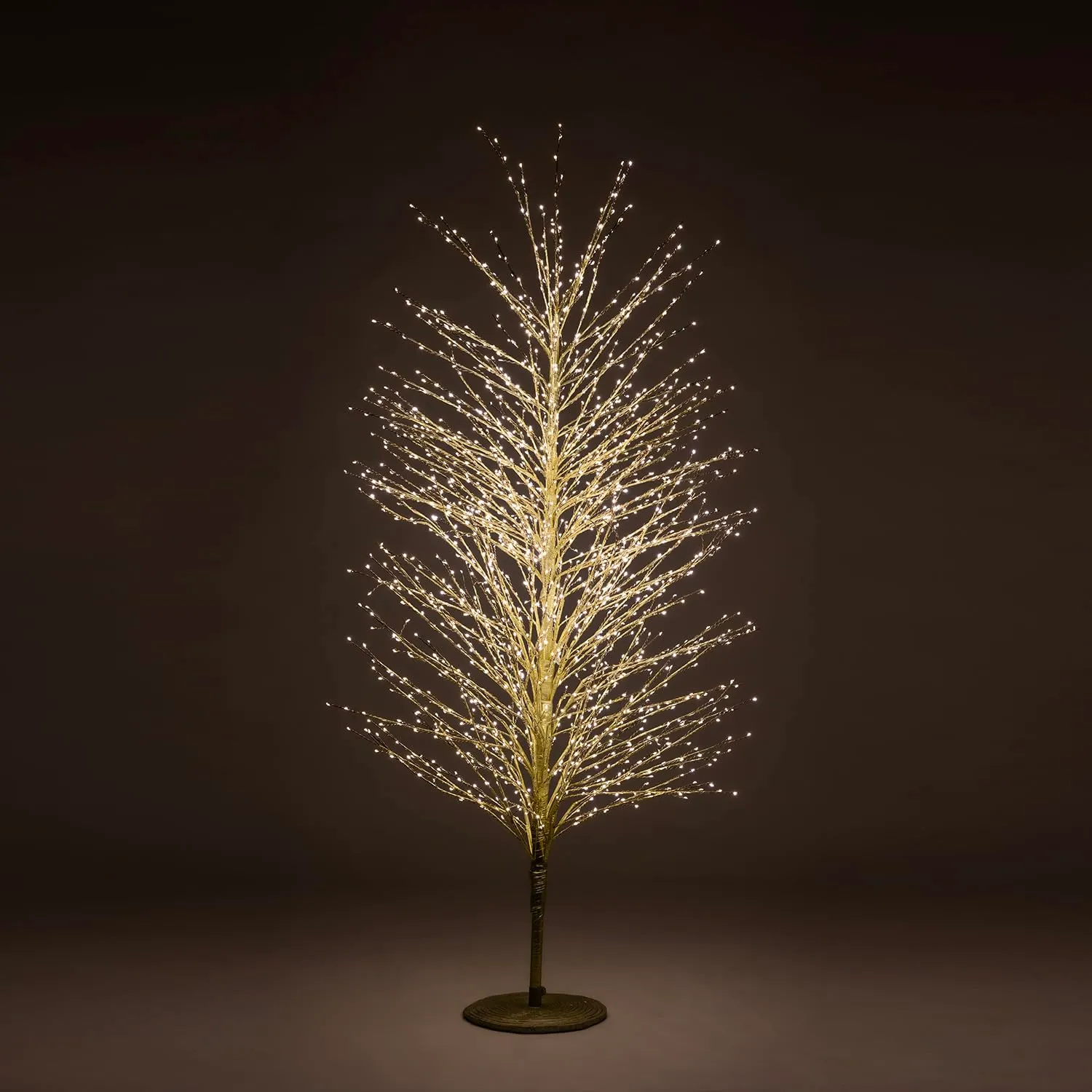 Giodicart Xmas Faggio 1500 Led albero luminoso oro 150 cm luce calda