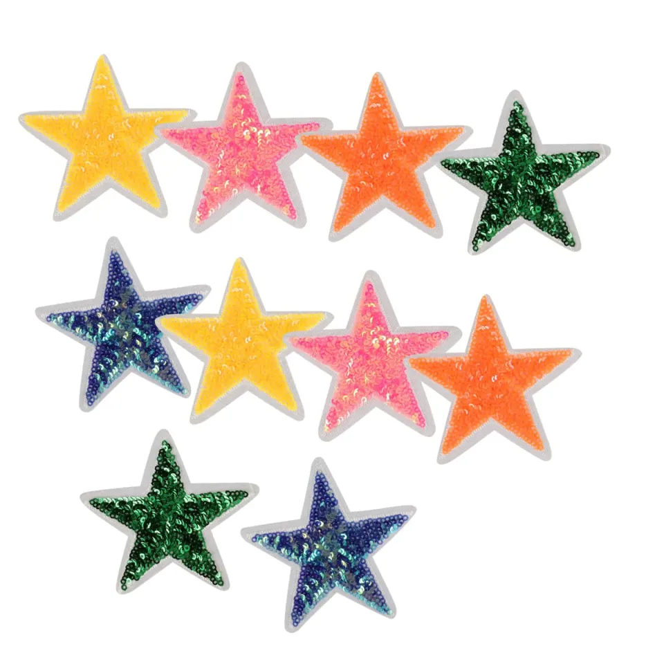 Angoily toppe stella paillettes 10 pezzi piccole