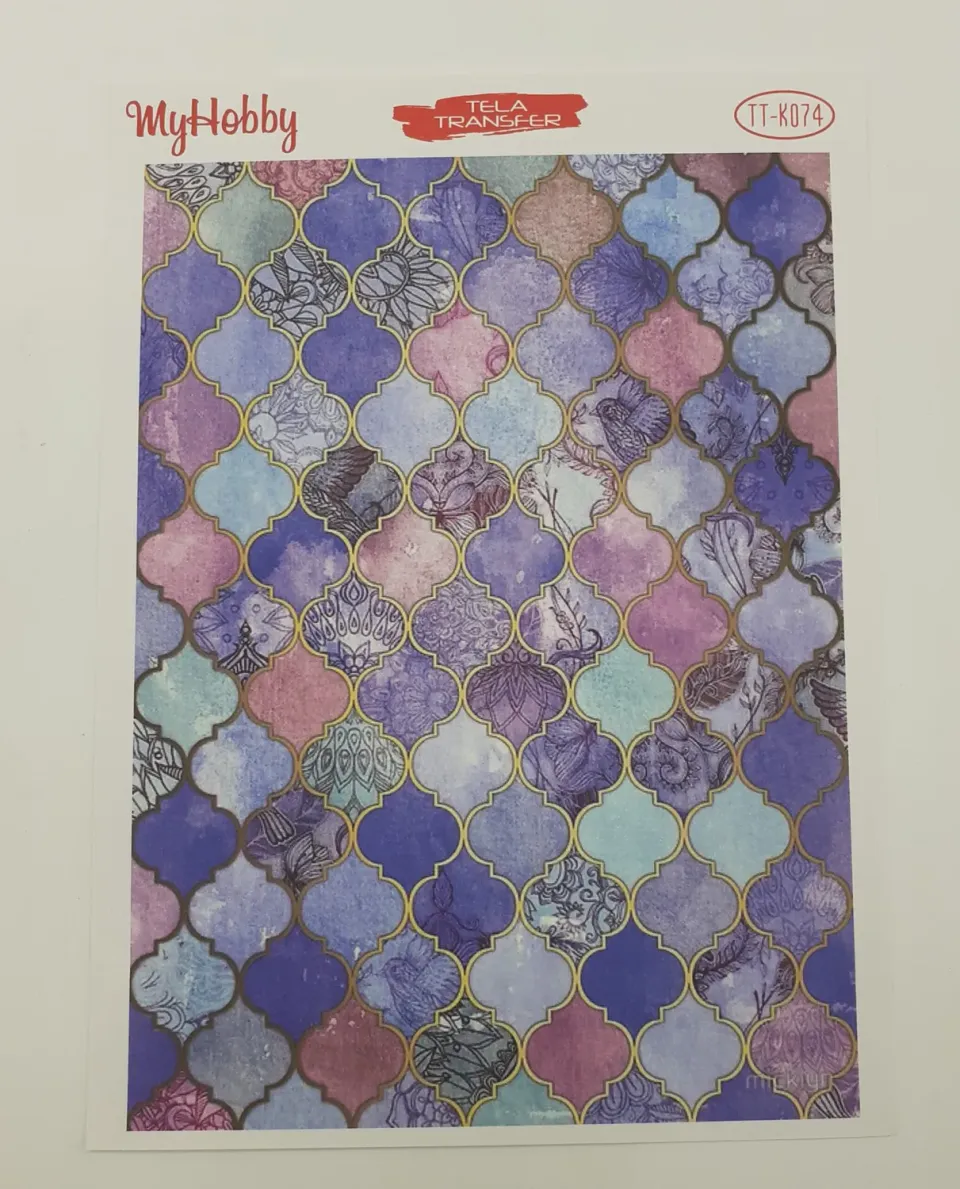 Tela TT-K074 carta di riso adesiva decoupage