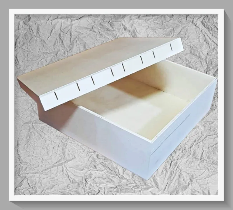 Deco Foam LG87878 scatola in legno 31,5x31,5x10 cm