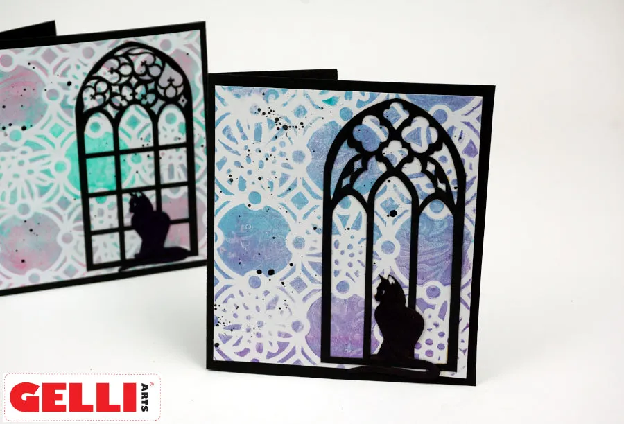 Gelli Arts Edelweiss stencil Marsha Valk 13x18 cm fiori