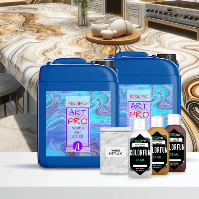 Naturesin Kit Onice Ambra Art Pro resina epossidica 2,49 kg effetto marmo