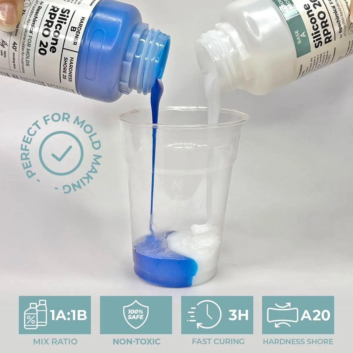 Reschimica R PRO 20 silicone per stampi 0,5 kg medio