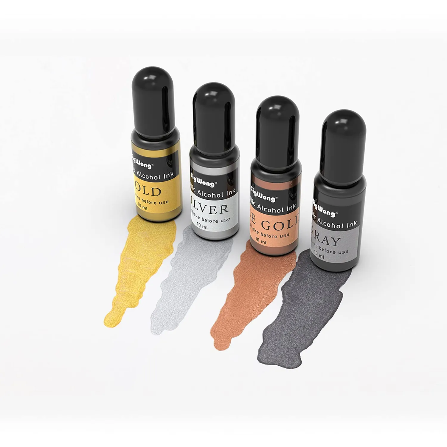 Sigwong Alcohol Ink Set Inchiostri Alcol Metallizzati 24x10ml