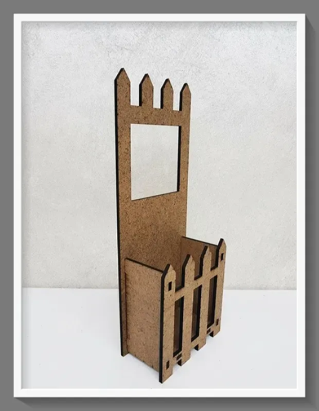 Deco Foam DF00252 Base Legno Telefono 28,5x11 cm