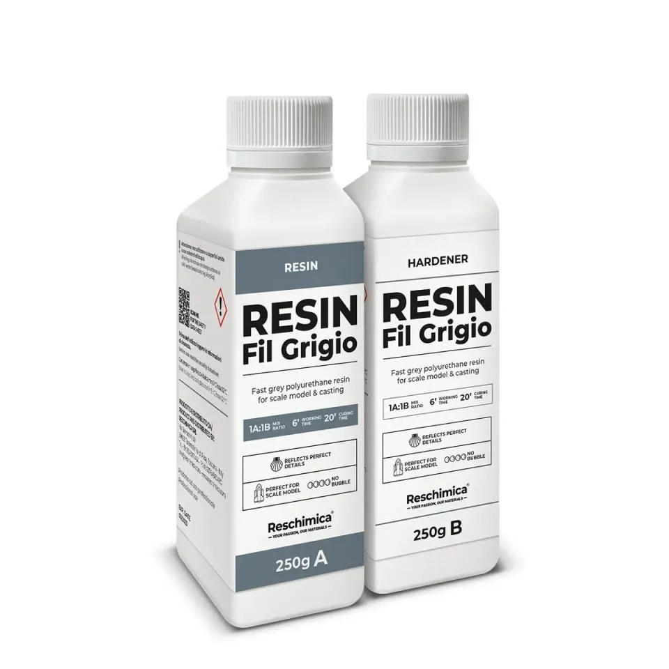 Reschimica Fil Grigio resina poliuretanica 500 g rapida 1:1