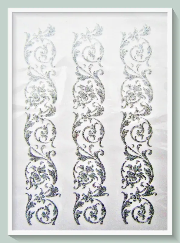 Deco Foam S-30 foglio transfer glitter argento 17x25 cm