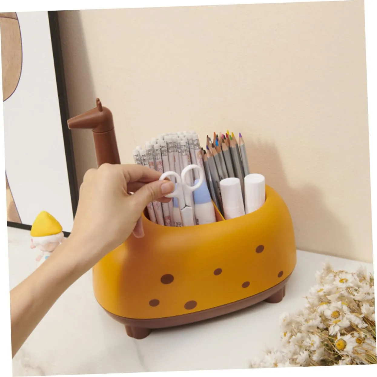 Angoily Portapenne Giraffa organizer scomparti da scrivania