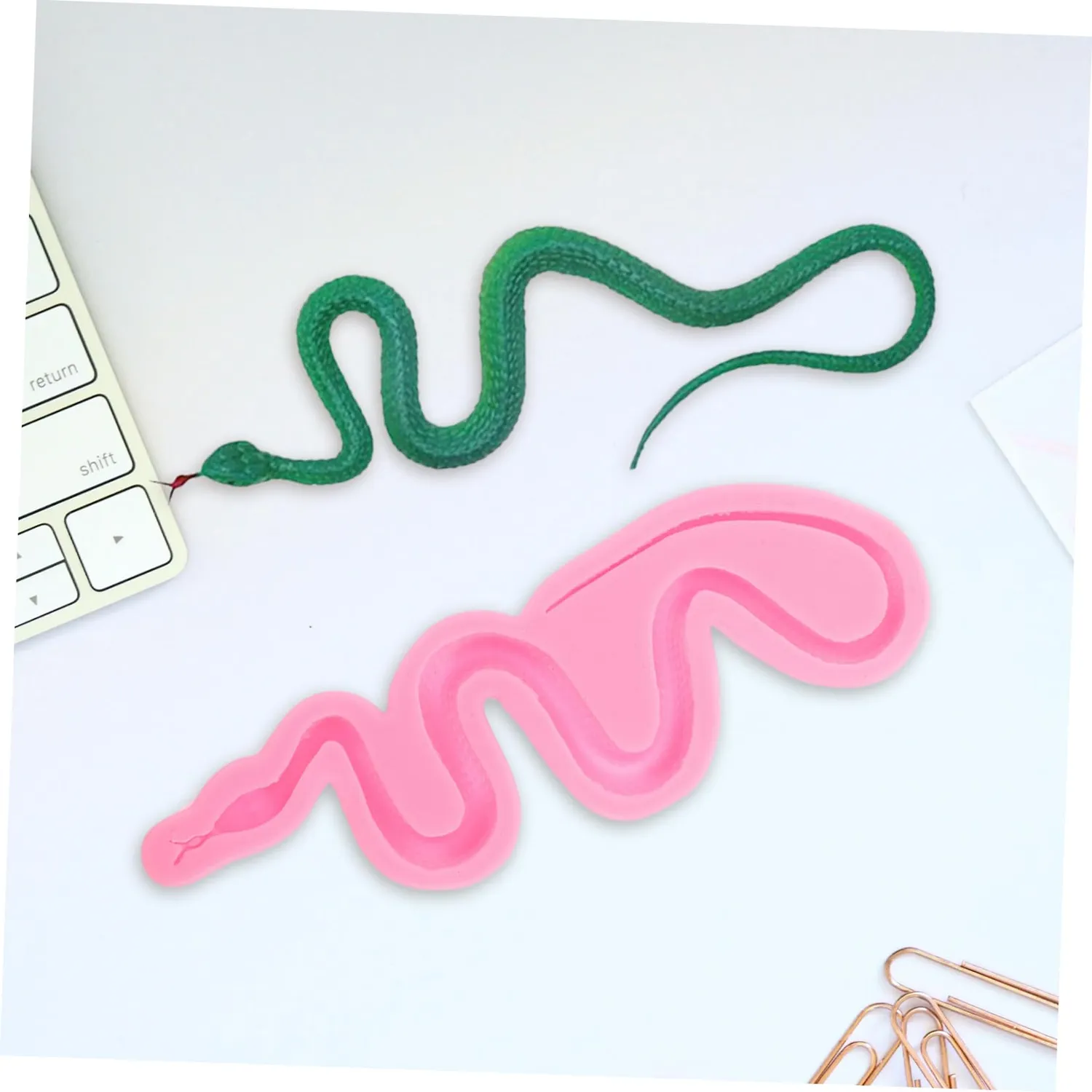 Angoily Stampo Silicone Serpente resina pendenti grande