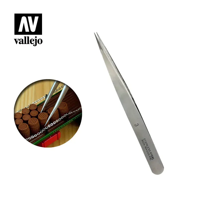 Vallejo VAL12004 pinzetta curva acciaio modellismo