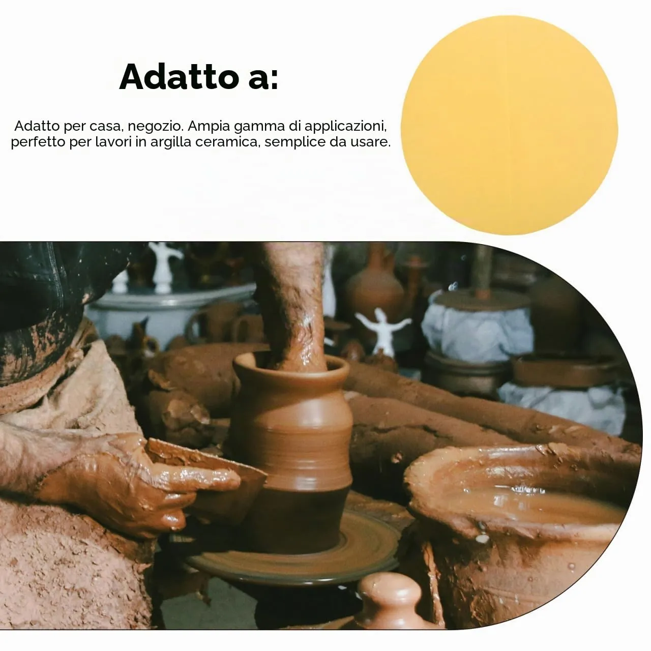 Angoily Panno Ceramica Tornio Tappetino Assorbente 31x31cm