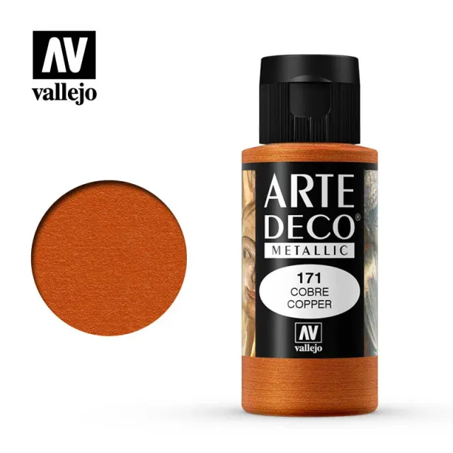 Vallejo Arte Deco Copper 171 colore acrilico 60ml rame