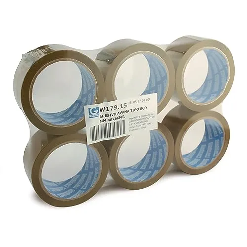 Giodicart School Nastro Adesivo Avana 48x66 6 Rotoli