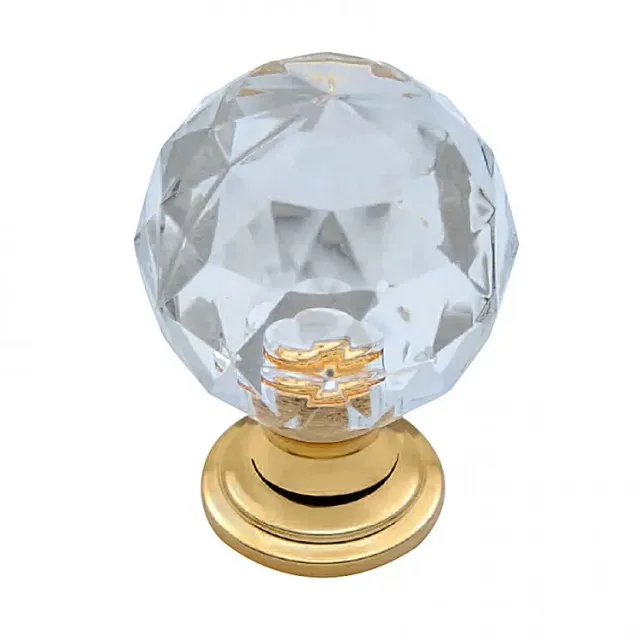 Deco Foam 001 pomello cristallo trasparente base oro 4,5x3 cm