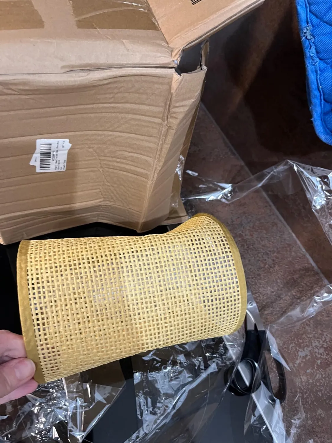 Angoily Paralume Rattan Country 20,5cm E27 E14