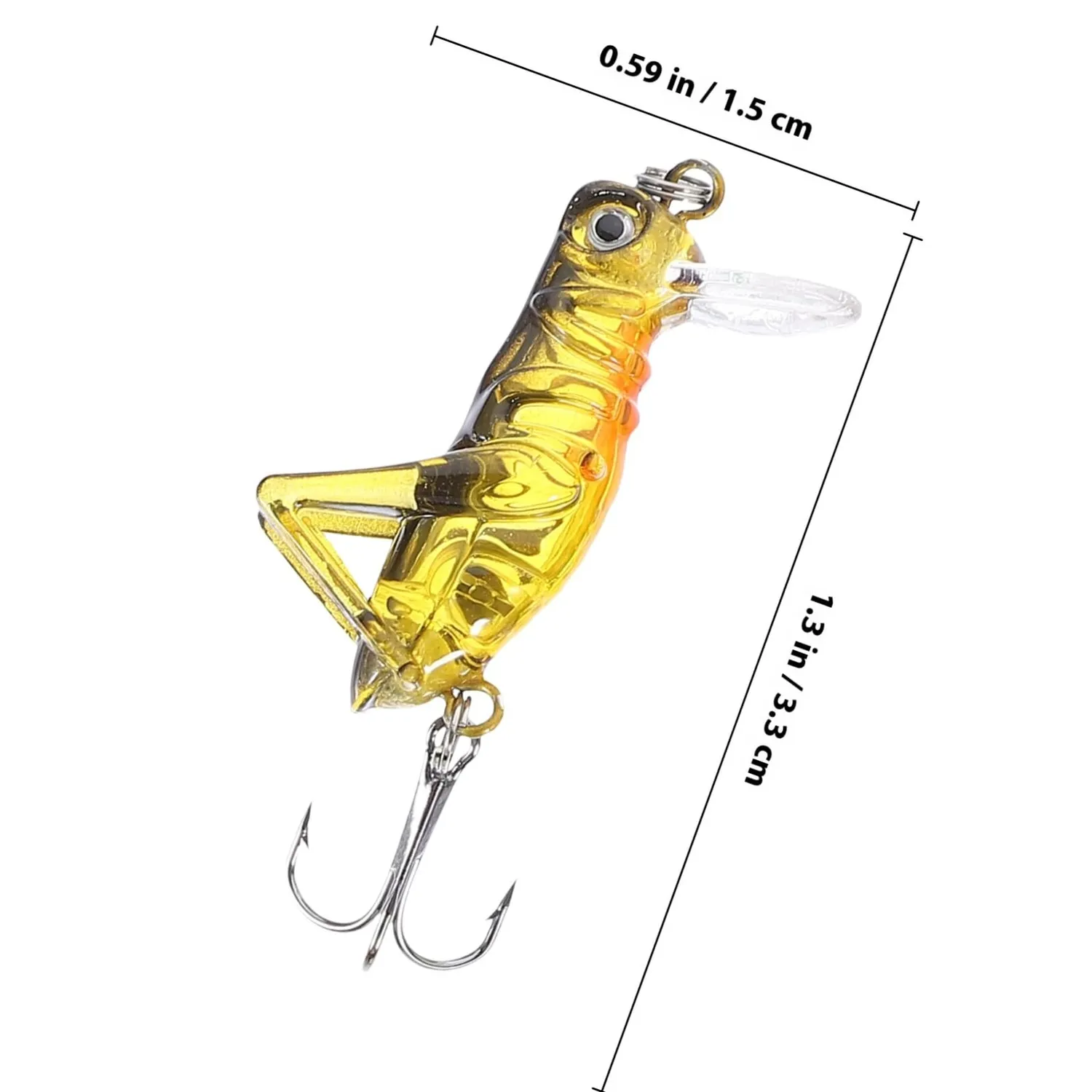 Angoily Esche Pesca Cavalletta 5 Pezzi Plastica Assortite