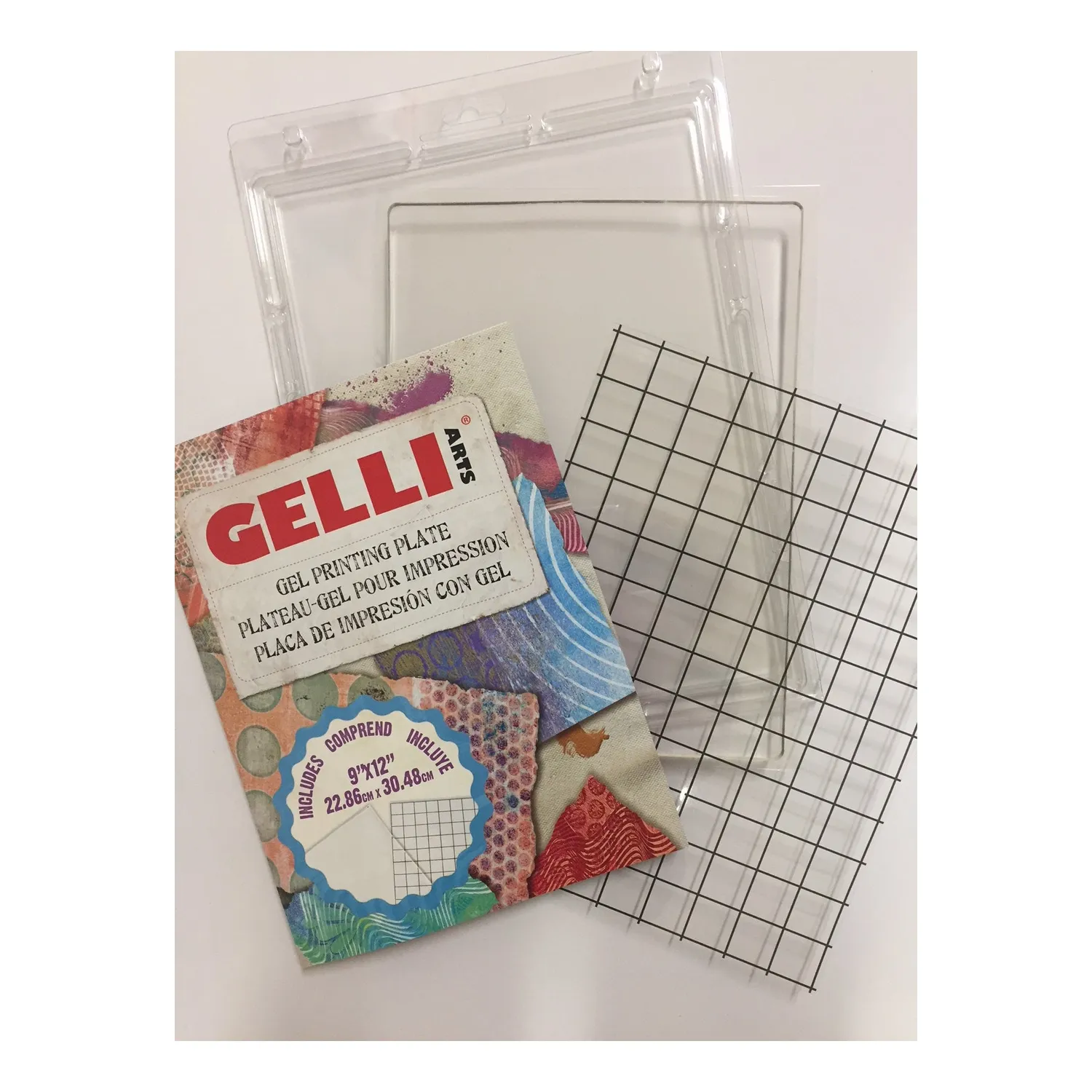 Gelli Arts piastra gel 9x12" 23x30 cm grande con griglia
