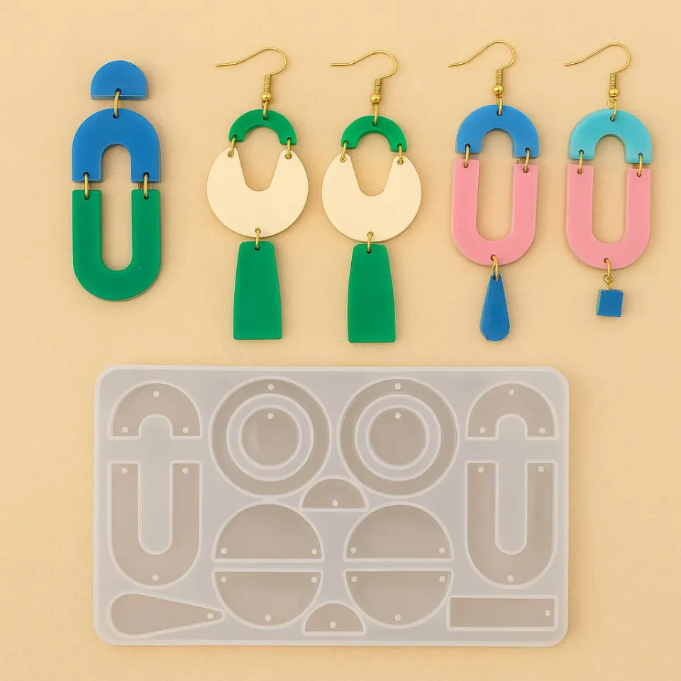 Naturesin Stampo silicone orecchini ciondoli 13x7,6 cm