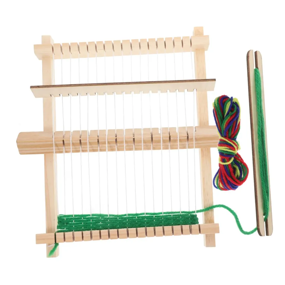 Angoily Telaio Tessitura Legno Beige 1 Pz per Principianti