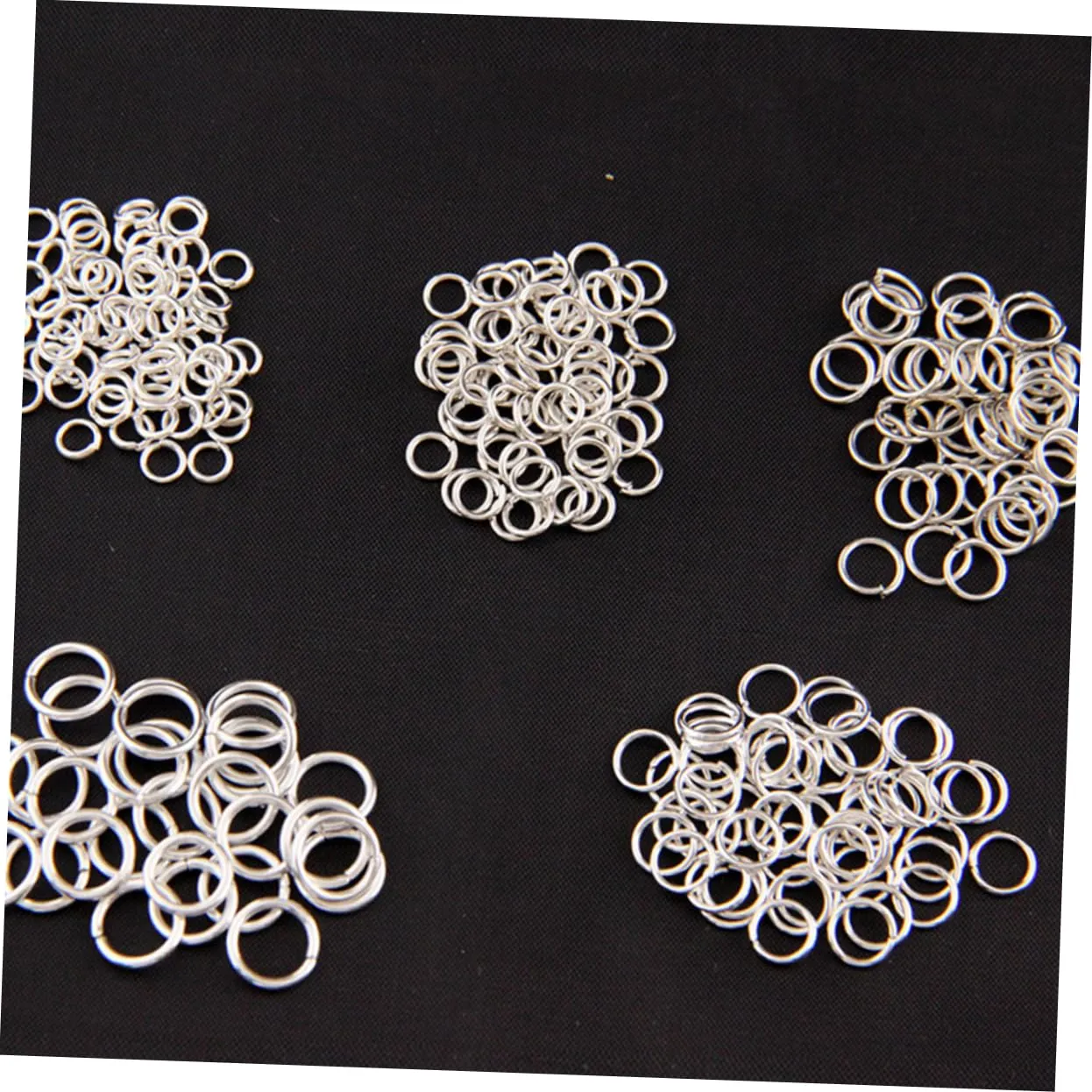Angoily anellini metallo aperti 14mm 180 pezzi argento