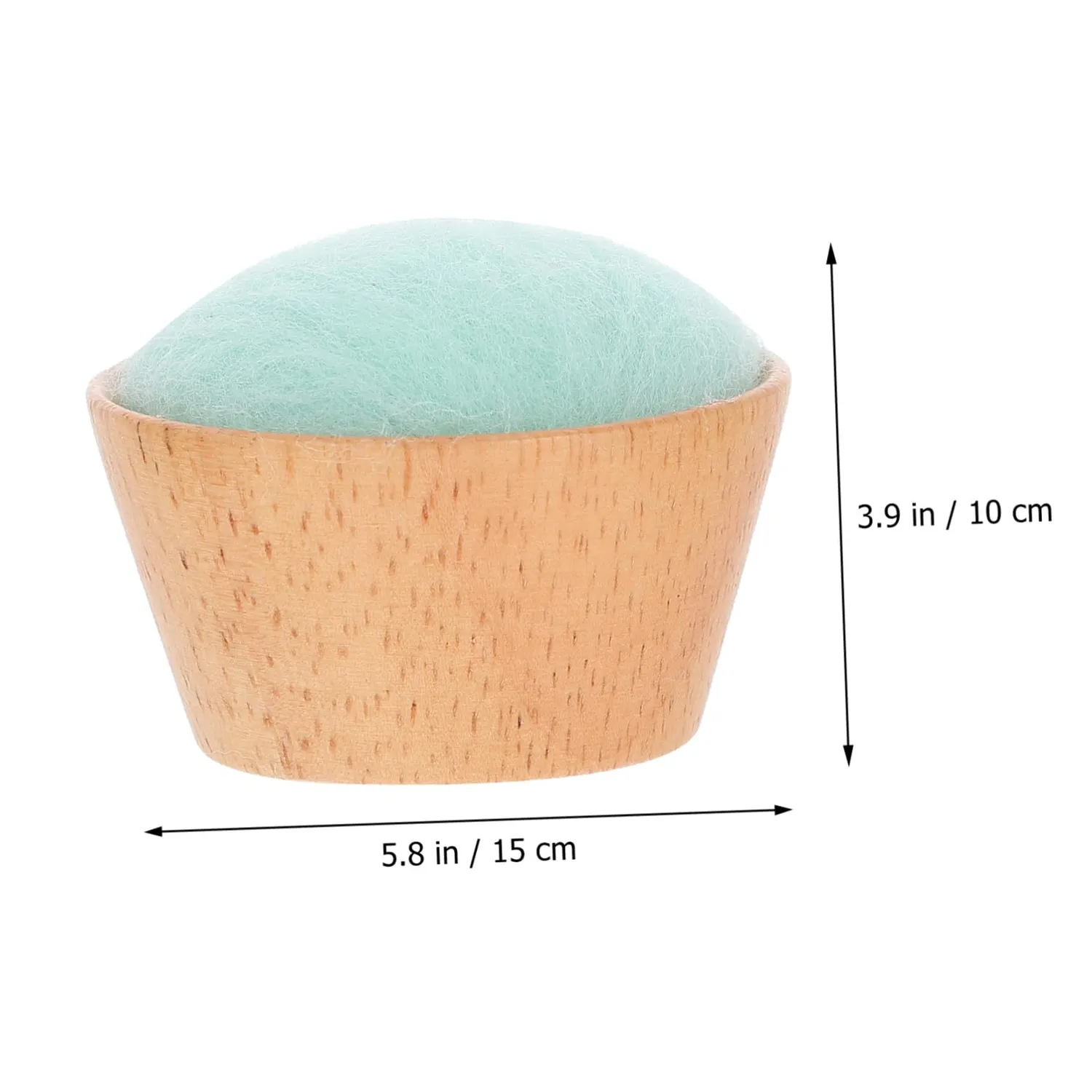 Angoily puntaspilli legno verde con ago semicircolare