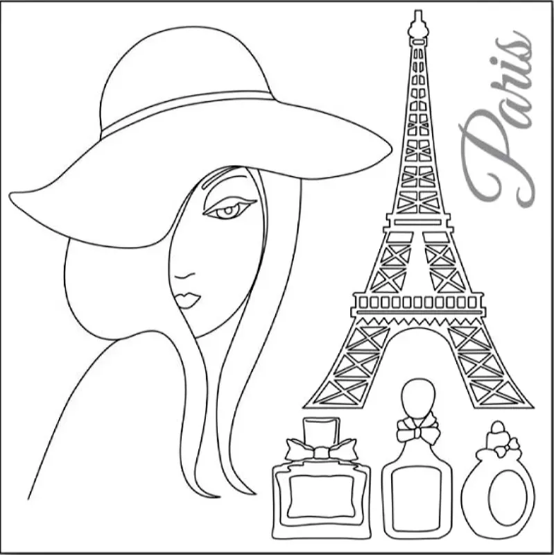 Deco Foam 5001747 carta riso 50x50 cm figura donna