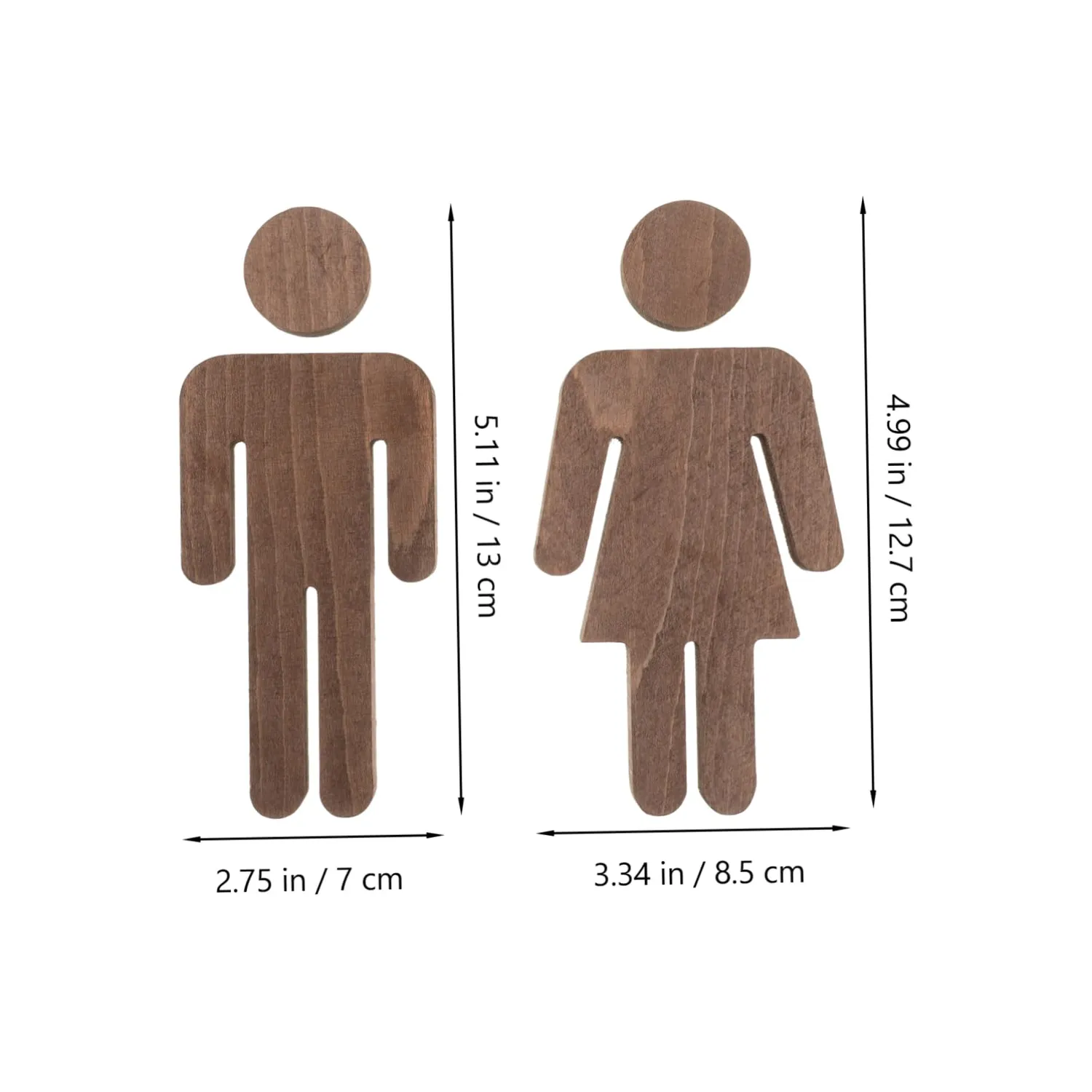 Angoily cartello bagno uomo donna legno 1 paio divertente