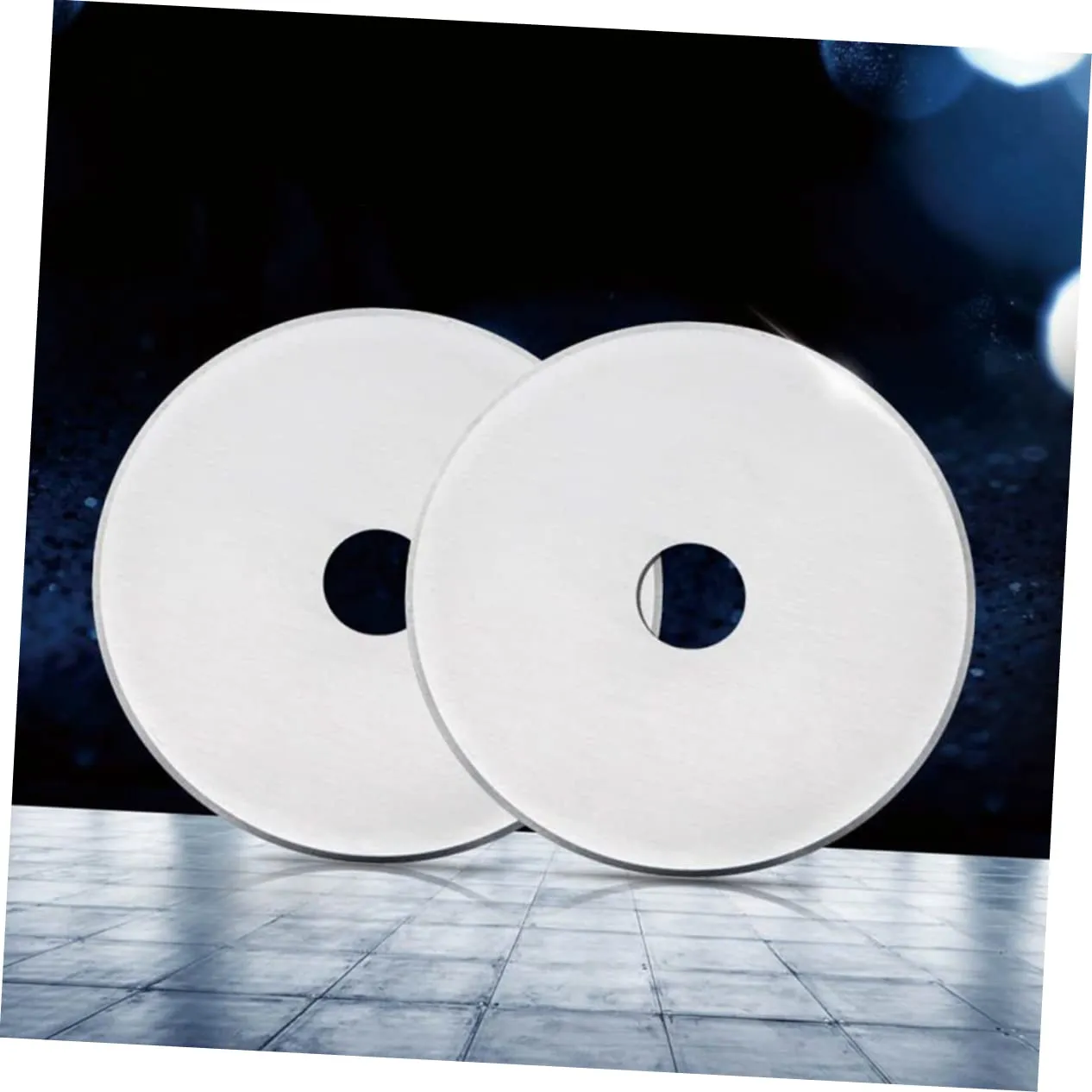 Angoily lame rotanti 60 mm argento 1 pz con custodia