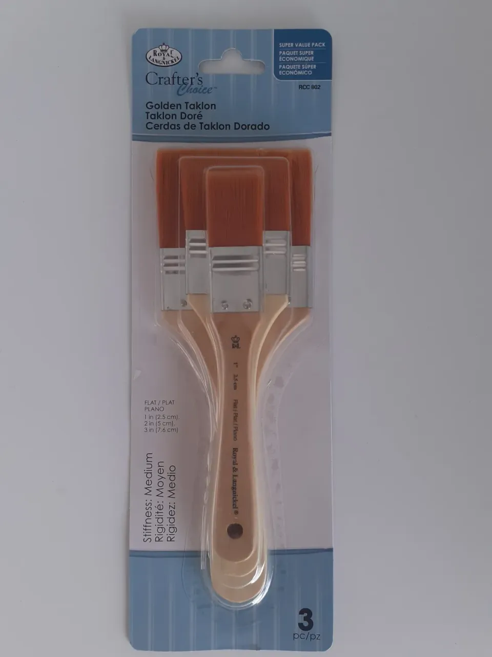 Deco Foam Royal Golden Taklon RCC802 3 pennelli piatti