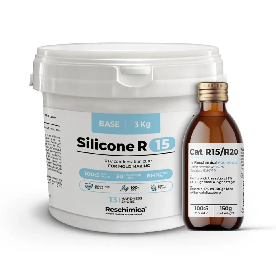 Reschimica R15 Gomma Siliconica Bicomponente Stampi 3 Kg