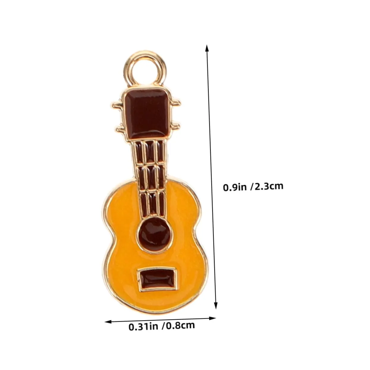 Angoily Chitarra ciondoli smaltati arancia 40 pezzi