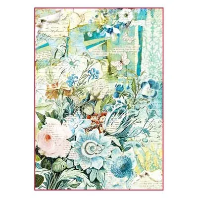 Deco Foam carta riso decoupage A4 fiori di campo 28 g