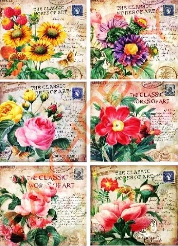 Tela TT-25 carta di riso adesiva decoupage