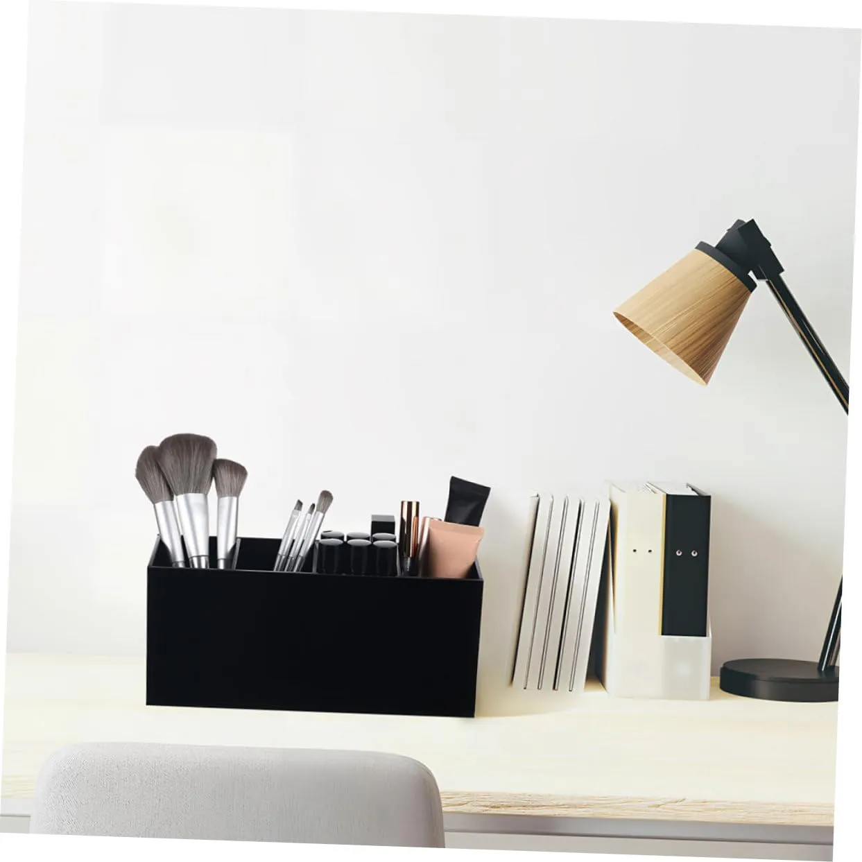Angoily organizer pennelli trucco acrilico nero