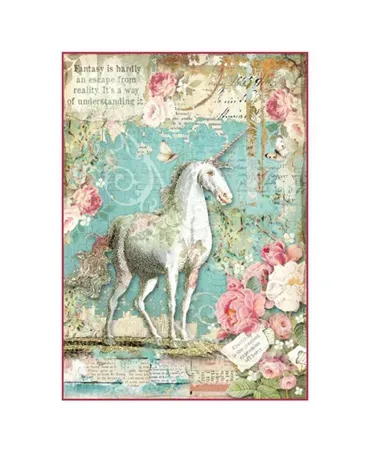 Deco Foam Monoceros carta di riso A4 28gr unicorno