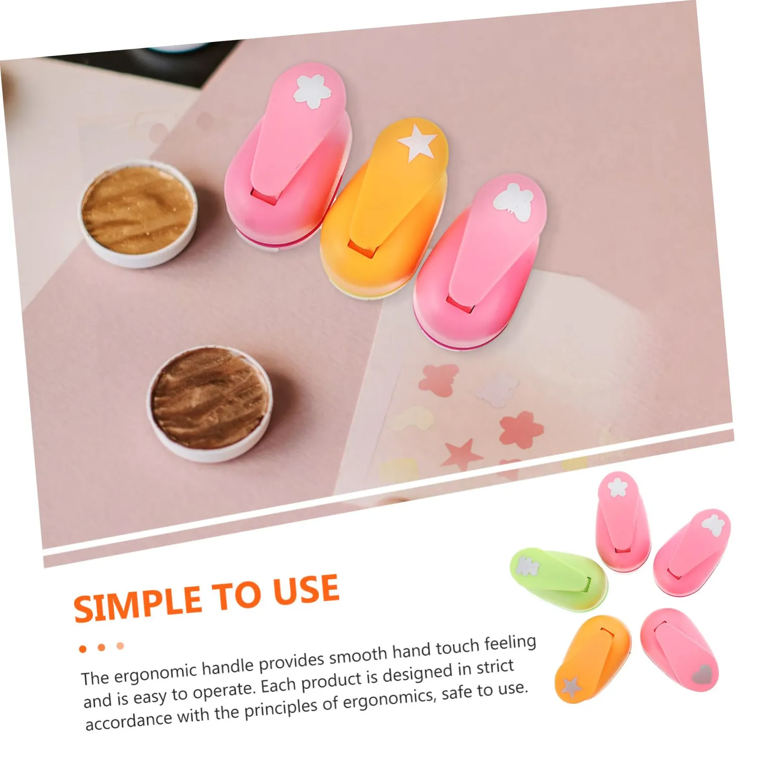 Angoily Craft Cartoon perforatrice carta 5 pezzi sagome cartoon