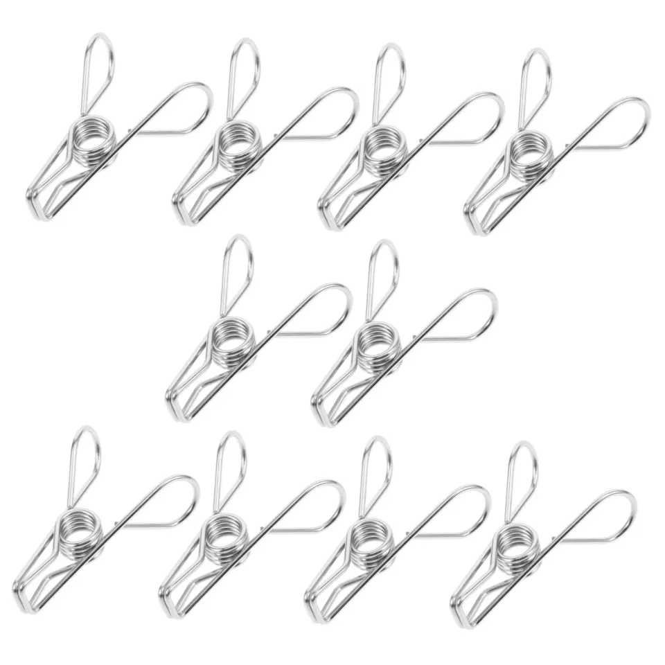 Angoily Clip Foto Acciaio Inox 10 Pezzi Argento