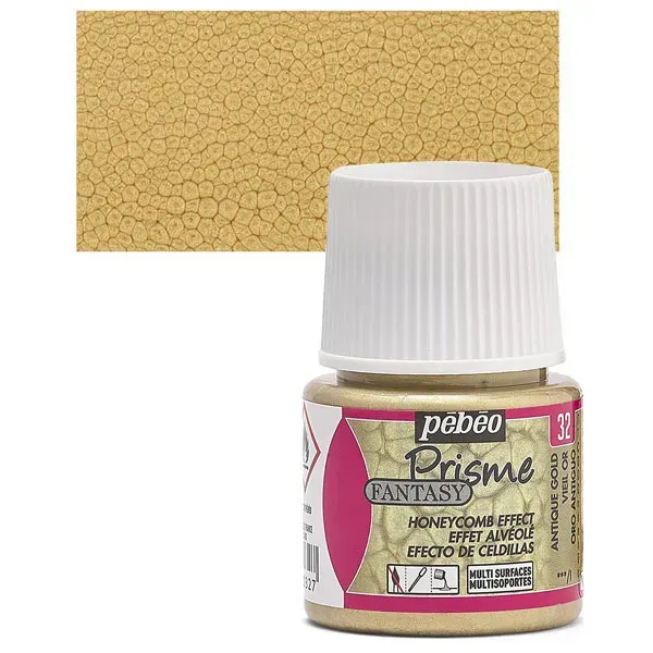 Pebeo Fantasy Prisme 32 Smalto Antique Gold 45ml Effetto Alveare