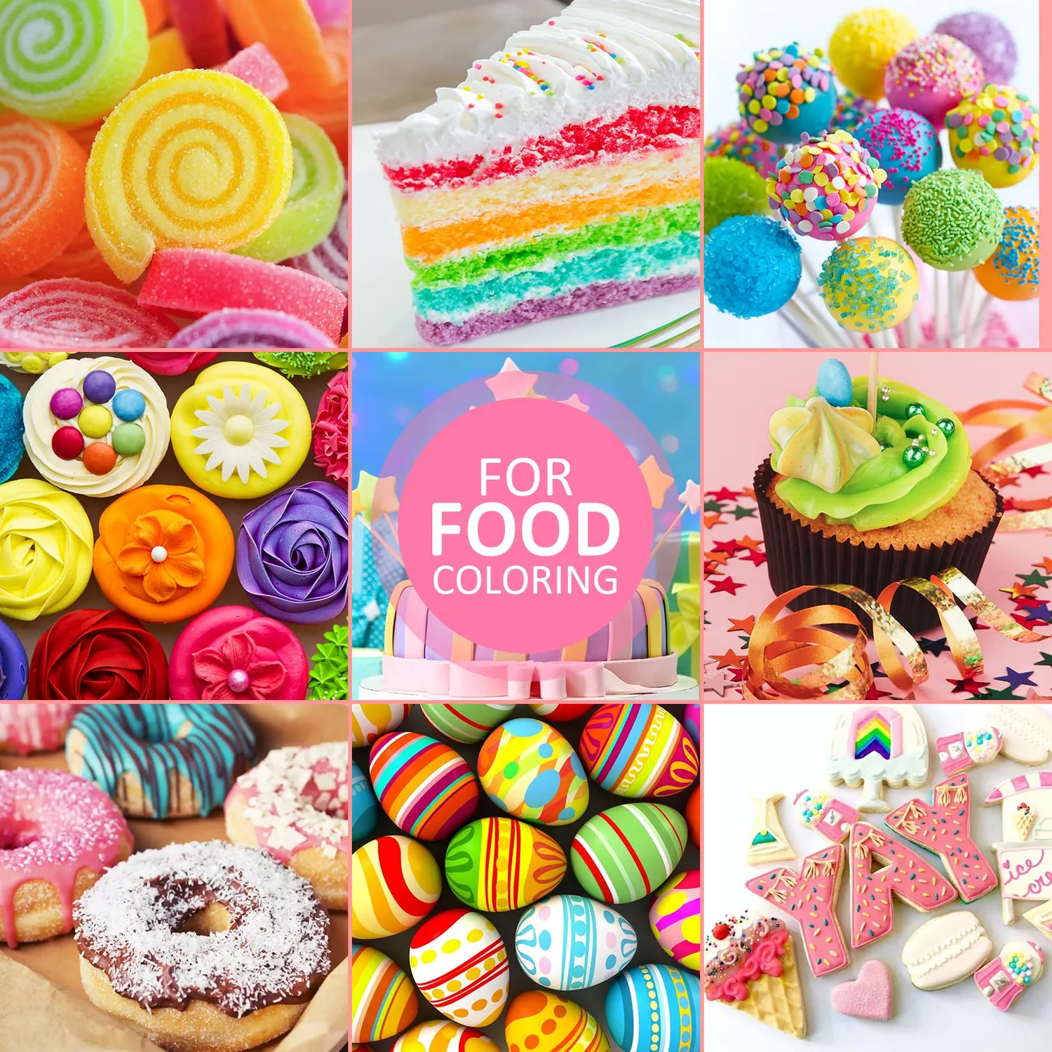 Sigwong Coloranti Alimentari Gel 21 Colori 6 g Torte Fondente
