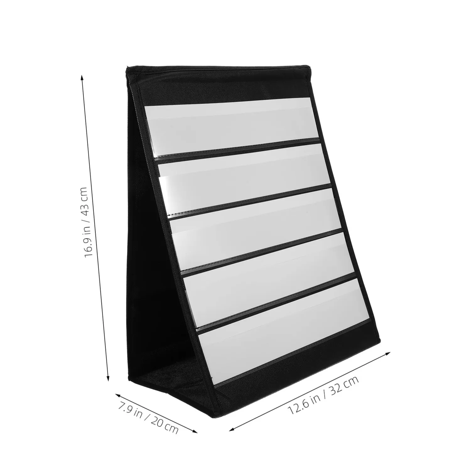 Angoily Espositore Triangolare Nero Cartoline 43x32x20 cm