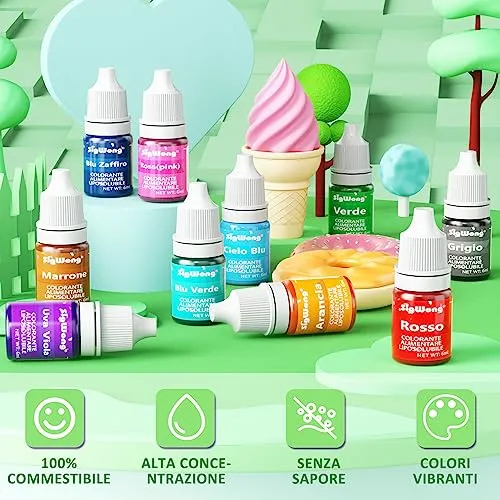 Sigwong Coloranti Alimentari Cioccolato 12x6ml liposolubili