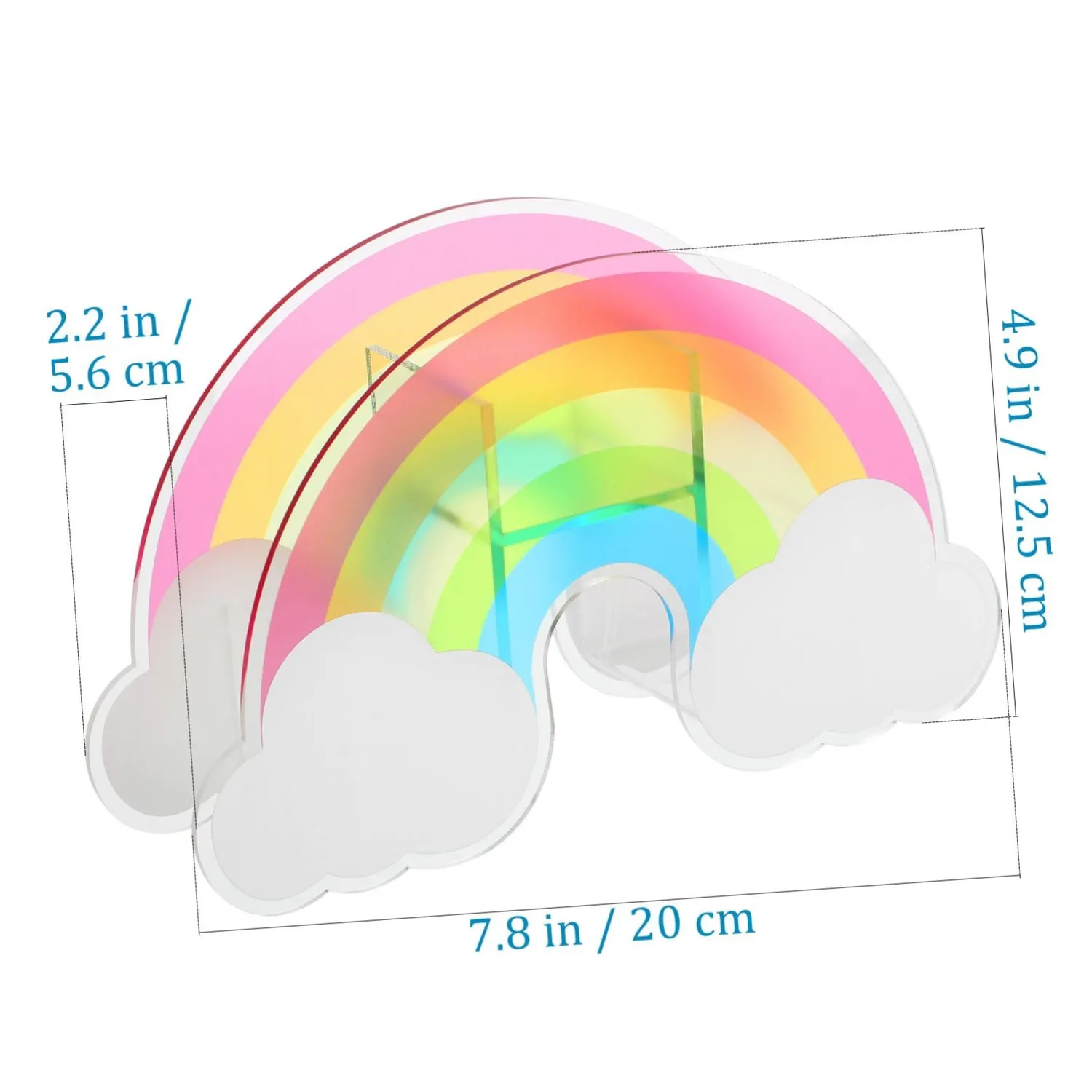 Angoily Portapenne Arcobaleno in Acrilico Trasparente