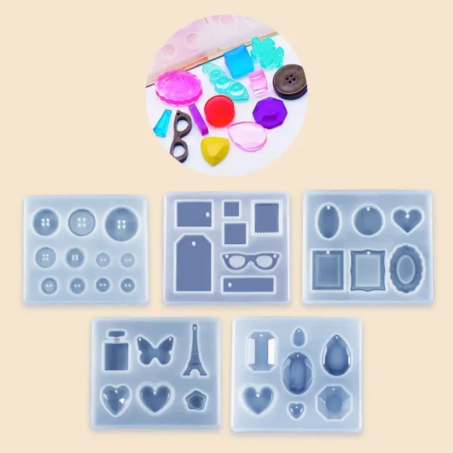 Naturesin Set 5 stampi silicone 9x8 cm gioielli